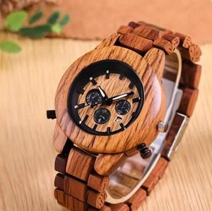 Reloj de Madera Natural de Lujo Hecho a Mano con Diseño Art Deco, Ultrafino, Personalizado, Estilo Antiguo - Product Image 3