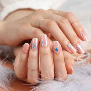 ShineB Gel Ongles Bandes Hologramme Pierre art Gel ongle autocollant Peau Beige Bleu Violet Couleur facile auto nail art fabriqué en corée oem odm - Product Image 2