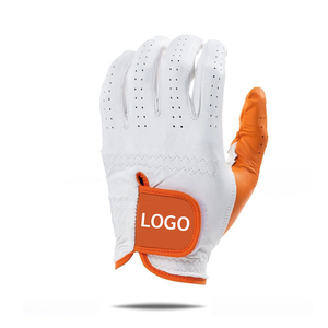 Custom Logo Breathable Soft Genuine Leather <b>Golf</b> Glove Right Hand Unisex Solid Color Outdoor Sports Hook And Loop Closure - Product Image 2