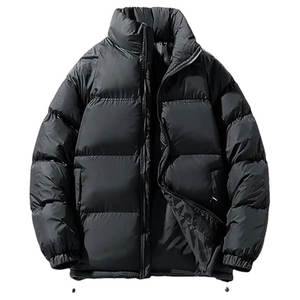 Blouson matelassé ample personnalisé pour homme, color block, idéal pour le ski, les voyages et la randonnée, avec option de marquage OEM et impression sérigraphique - Product Image 1