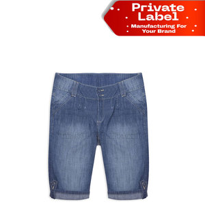 Shorts de Mezclilla para Hombre con Bolsillos de Doble Costura, Ajuste Seguro, Funcionales, Textura Suave, Lavados, Elásticos - Product Image 1