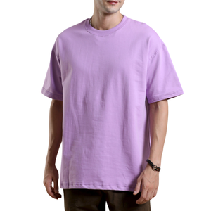 T-shirt Homme Personnalisé Grande Taille en Coton 100% avec Impression Frontale Logo Personnalisé Coupe Droite Unie Décontracté pour un Style Urbain Audacieux - Product Image 2