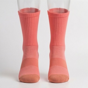 Coral <b>Crew</b> <b>Socks</b> Breathable Polyester Spandex Running Athletic <b>Socks</b> for Adults Summer Sport Wear - Product Image 1