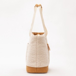 White Sherpa tote bag <b>large</b> capacity shoulder bag soft bag versatile design bag fashion casual bag - Product Image 4
