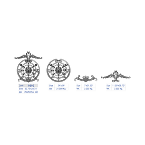 Couronne de portail en aluminium style Fleur de Lys baroque, fronton de porte en fonte, transom de luxe pour villa, encolure symétrique, fronton de balcon - Product Image 6