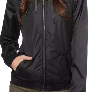 Classic <b>Black</b> Waterproof Womens <b>Windbreaker</b> Jacket Lightweight Breathable Hooded Wind Jacket for Running and Everyday Wear - Product Image 5