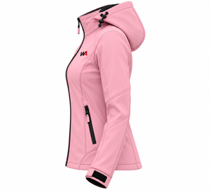Chaqueta Softshell Técnica Rosa Pastel para Mujer, con Membrana de TPU, Forro de Microfelpa, Bolsillo Inclinado en el Pecho, Dobladillo con Cierre de Botones, OEM - Product Image 4