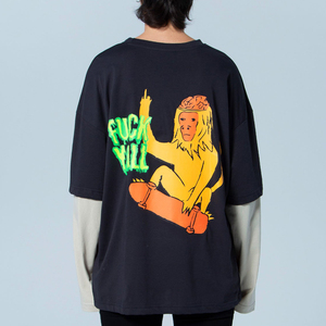 Camiseta Holgada de Manga Larga Ecológica para Mujer, Moda Urbana 2025, Estampado 3D, Invierno, Doble Capa, Gráfico, Alta Calidad, Casual - Product Image 2