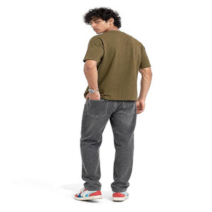 Camiseta de Manga Corta para Hombre, Cuello Redondo, Color Verde Oliva, con Estampado de Letras Ctrl Alt Del, 100% Algodón, Corte Regular, Antiarrugas, Informal - Product Image 3