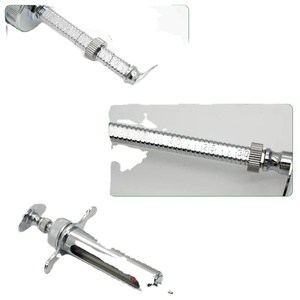 Inyector de jeringa de acero inoxidable reutilizable Frazier, instrumento quirúrgico veterinario para cerdos, ganado, ovejas, cuidado de granja de herramientas veterinarias - Product Image 4