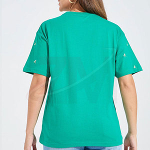 Camiseta bordada para mujer, ropa informal cómoda para viajes y actividades diarias, camiseta bordada transpirable para mujer - Product Image 2