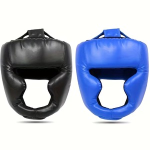 Casque de boxe personnalisable pour MMA, boxe, équitation, unisexe, en cuir PU, design protecteur, fermeture réglable, étiquette avec logo personnalisé - Product Image 6