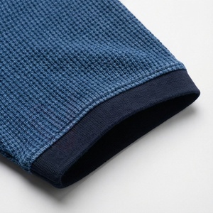 Men's Navy <b>Blue</b> Short Sleeve <b>Polo</b> <b>Shirt</b> Knitted Zipper Casual Solid Design Regular Fit - Product Image 6