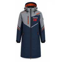 Parkas longs en toile thermique légère et décontractée à capuche pour hommes – Vêtements d'extérieur confortables – Vente en gros