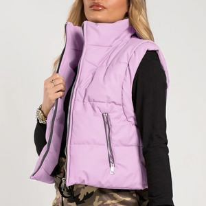 Puffer <b>Vest</b> Puffer Waistcoat Women Sleeveless Puffer <b>Vest</b> New Puffer <b>Vest</b> Designs Women Sleeveless Solid Color <b>Long</b> Hooded - Product Image 1