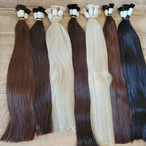 Extensiones de Cabello Humano Virgen Vietnamita Rusa, Cabello Premium a Granel, Calidad Super Double Drawn, 100g, Puntas Completas, Todos los Colores - Product Image 2