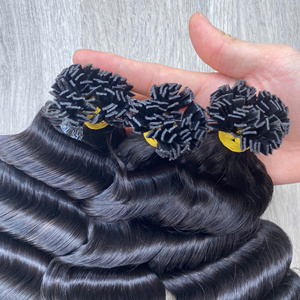 Factory Price 100% Raw Virgin Vietnamese Human Weft Lace <b>Wig</b> <b>Deep</b> <b>Wave</b> Black Color Super Double Drawn Hair Extensions - Product Image 4