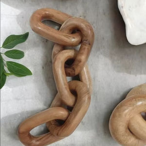 Chaîne décorative en bois, style ferme rustique, décoration de chaîne en bois de style campagnard - Product Image 1