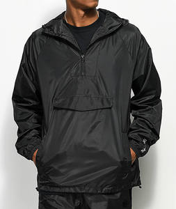 Chaqueta deportiva ligera para hombre, impermeable, cortavientos, con capucha, media cremallera, para deportes al aire libre, con logo personalizado, estilo urbano, venta al por mayor - Product Image 1
