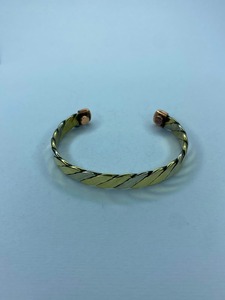 Handforge Global Impex HGI-987911 Custom Gold Plated Solid Vintage <b>Copper</b> Brass Cuff <b>Bracelet</b> Unisex Wedding Magnet Main - Product Image 5