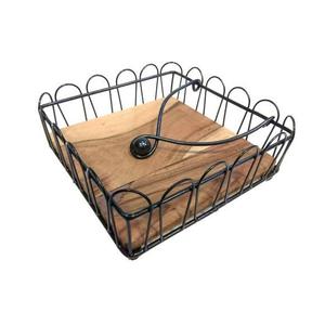 Porte-serviettes plat de forme carrée de luxe Porte-serviettes design luxueux Décoration de table d'hôtel et de restaurant - Product Image 1