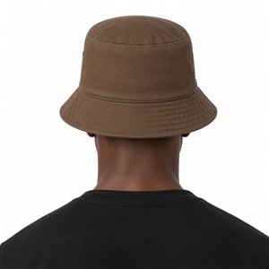 Iota Brown Bucket <b>Hat</b> <b>Mens</b> Gold Embroidered Greek Letter Casual Fisherman Cap <b>Wide</b> <b>Brim</b> Outdoor Summer College Style - Product Image 2