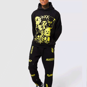 Ensemble de survêtement décontracté et imperméable en coton 100 % personnalisé, haute qualité, tendance, pour homme (pantalon de jogging et sweat à capuche) - Collection 2026 - Product Image 1