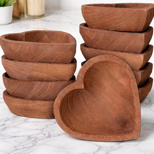 Nueva Vela Decorativa de Madera en Forma de Corazón Tallada a Mano para Portavelas de Madera y Portavelas Rústico de Madera - Product Image 3