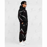 Survêtements brodés sur mesure pour hommes, coupe-vent zippé en nylon, ensemble deux pièces unisexe, survêtement personnalisé