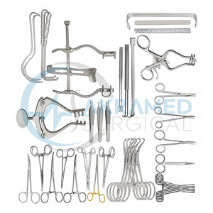 Juego de 108 Instrumentos Quirúrgicos Veterinarios para Laparotomía, Certificado CE, Manual, Acero Inoxidable, Reutilizable, Clase I - Product Image 3