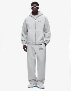 Conjunto de Chándal de Invierno para Hombre al por Mayor, Personalizado, Oversize, Ecológico, con Capucha y Cordón Ajustable, Estampado o Liso - Product Image 1