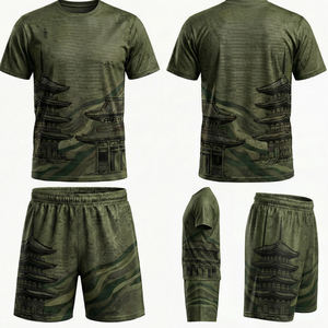 Ensemble d'uniformes de football OEM, maillot de football personnalisé, short, kit d'entraînement, vêtements d'équipe unisexes, respirant, imprimé, 100% polyester, fournisseur - Product Image 6