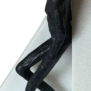 Soporte de libros metálico moderno hecho a mano, de lujo, decorativo, para oficina, escritorio, biblioteca, escultura moderna pulida. - Product Image 4