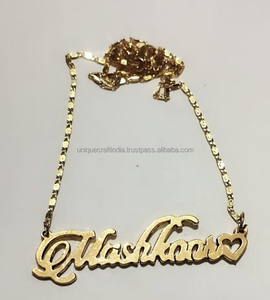Collares con Colgantes de Nombre de Latón de Alta Calidad, Chapados en Oro, Joyería Vintage para Mujer, Los Mejores Collares, Colección Geométrica, Artesanía en Metal - Product Image 5