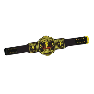 Ceinture de champion du monde de lutte Thunderstruck personnalisée avec un design d'éclairs audacieux pour les fans et les collectionneurs - Product Image 6