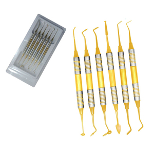 Nuevo Kit de Instrumentos Dentales Compuestos XELTECH SURGICAL, 6 Piezas, Juego de Raspadores Dentales con Punta Plateada, Calidad Manual Grado A+, CE - Product Image 2