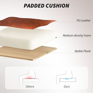 Sedia da Ufficio Direzionale con Cuscino Confortevole, Ruote Girevoli, Altezza Regolabile, Schienale Alto, Colore Marrone con Base in Nylon - Product Image 5