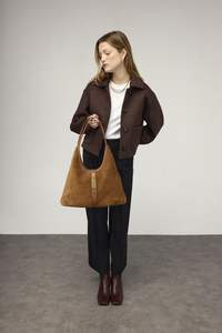 Bolso Hobo de Cuero Genuino Suave al Tacto con Gran Capacidad, Forro de Lino Resistente y Diseño Portátil para Uso Casual - Product Image 2