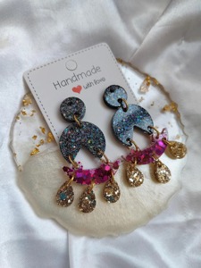 Pendientes de Resina de Alto Brillo, Aspecto Pulido, Acabado Liso, Precio de Fábrica al por Mayor - Product Image 5