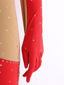 Justaucorps intégral de gymnastique pour femmes, combinaison pour patinage artistique, yoga, ballet, danse de salon, costume lyrique - Product Image 5