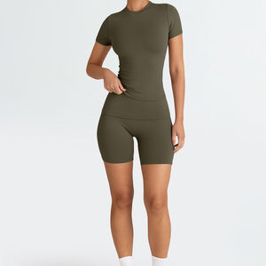 ชุดโยคะขาสั้นผู้หญิง ดีไซน์สวย ขายดีที่สุด สินค้าใหม่จากโรงงานโดยตรง จำหน่ายออนไลน์ - Product Image 4