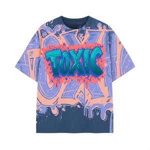 Camiseta de Algodón Grueso para Hombre, Camiseta Oversize Lisa, Impresión de Logotipo Personalizado, Ropa Urbana, Camiseta Casual de Moda - Product Image 3