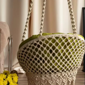 Fauteuil suspendu en macramé, chaise hamac d'intérieur, chaise suspendue en macramé, balançoire d'intérieur, chaise hamac balançoire pour chambre à coucher - Product Image 1