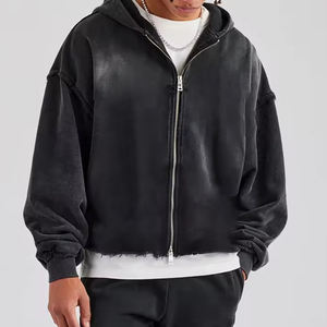 Wholesale Vintage Men Acid <b>Wash</b> Hoodies Sweatshirts Men Oversized Pure Cotton Fleece Acid <b>Wash</b> Hoodie For Unisex Streetwear Uk - Product Image 3
