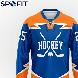 Premium Custom Ice Hockey Jersey Team Uniform OEM Sublimation Ice Hockey Jerseys for Clubs With Custom <b>Name</b> Player and Number - Product Image 3