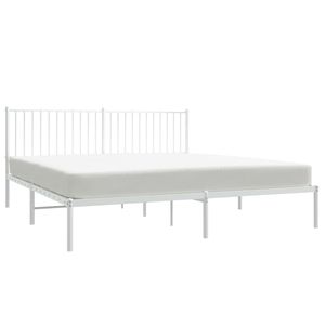 Base de Cama Doble de Acero con Recubrimiento en Polvo Blanco, Categoría de Productos de Camas Metálicas - Product Image 3