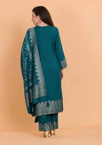 Vêtements ethniques indiens en gros Safaa DILKASH, robe d'hiver pour femmes, tissu non cousu, salwar kameez et dupatta - Product Image 2
