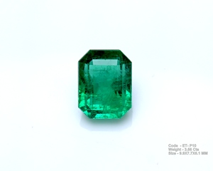 Esmeralda de Rajastán Verde Intenso de 3.56 Quilates, Corte Octogonal Natural, Piedra Preciosa Fina, Certificada por IGI, para el Mes de Mayo - Product Image 1