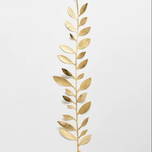 ตกแต่งผนังด้วยโลหะสีทองหรูหราศิลปะตกแต่งผนังสาขาด้วยใบแปะก๊วยสำหรับตกแต่งภายในบ้านสำนักงานหรูหรา - Product Image 1