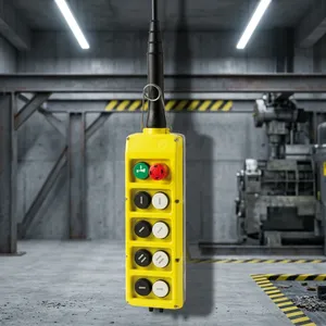 Estación de Control Colgante CMK PL05D4/E para Grúa EOT, 10A, IP65, Plástico, Control Inteligente de Motor de Velocidad Única, 2 Opciones de 14 Teclas - Product Image 6